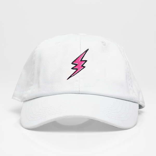 Rayo De Energía Rosado Dad Hat - Blanca