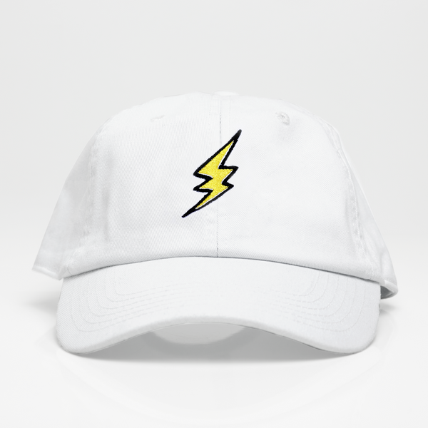 Rayo De Energía Amarillo Dad Hat - Blanca