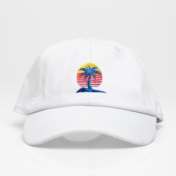 Palm Set Dad hat - Blanca