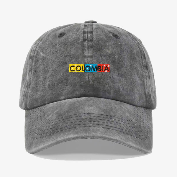 Gorra Prelavada Colombia en Letras