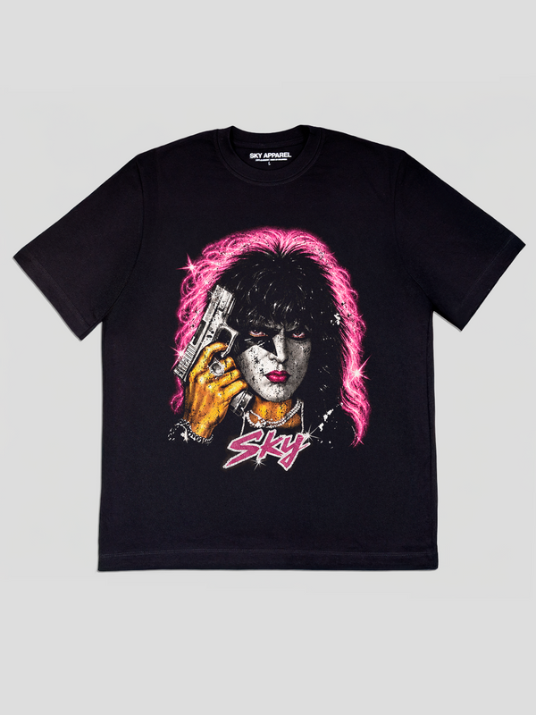 Camiseta Negra SKY PISTOL