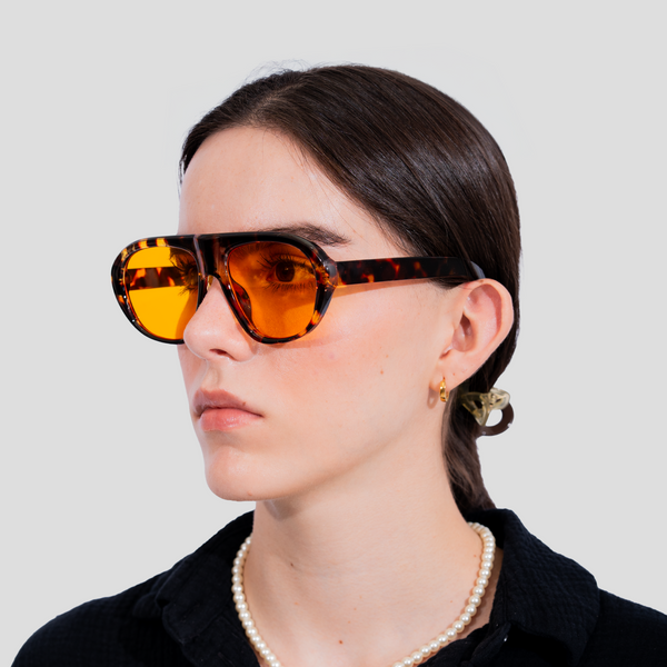 Gafas De Sol India LeopardoX lente amarillo