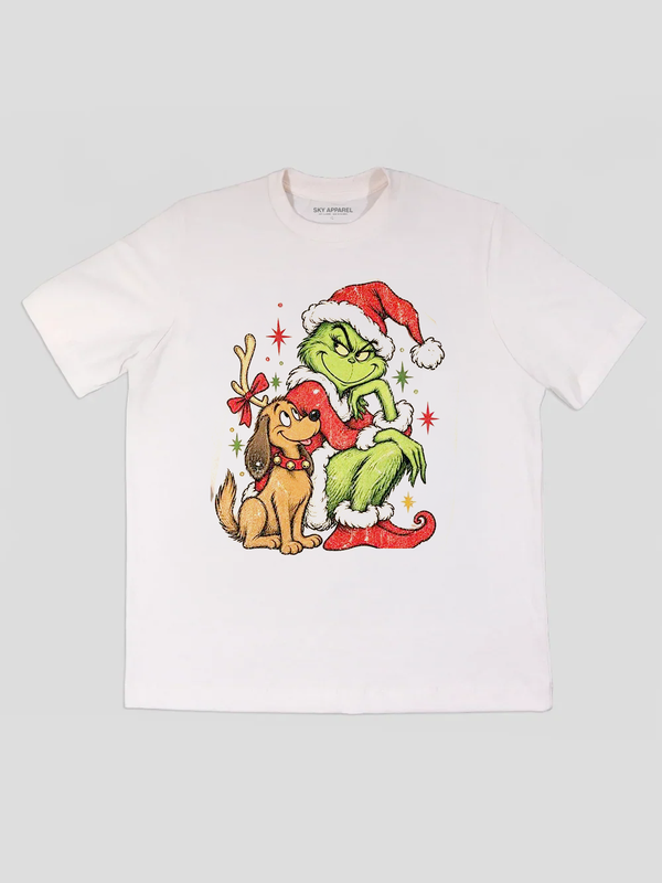Camiseta Blanca Grinch & Max