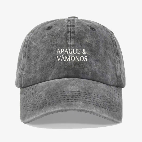 Gorra Prelavada Apague Y Vamonos