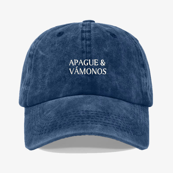 Gorra Prelavada Apague Y Vamonos