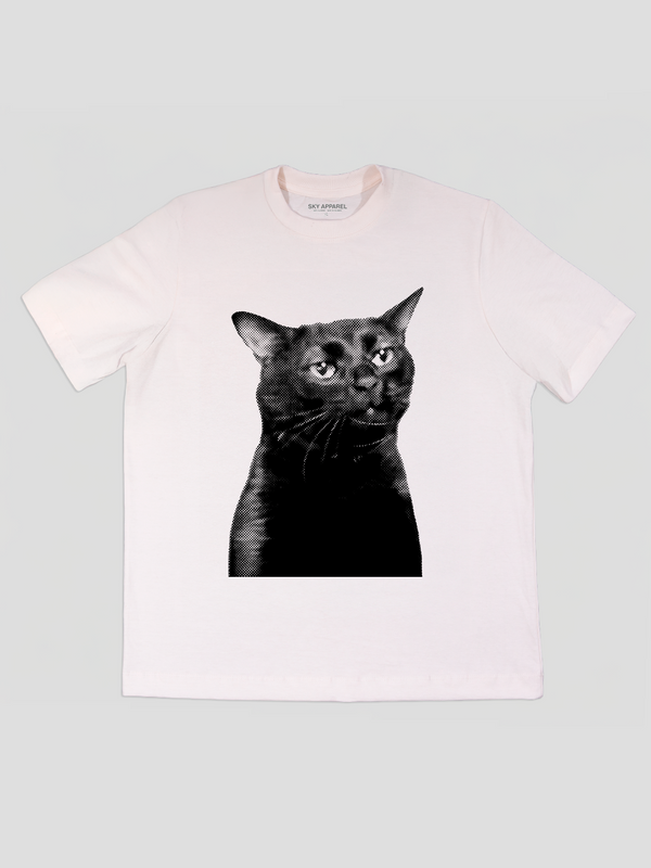 T-Shirt CAT MEME (BLANCA)