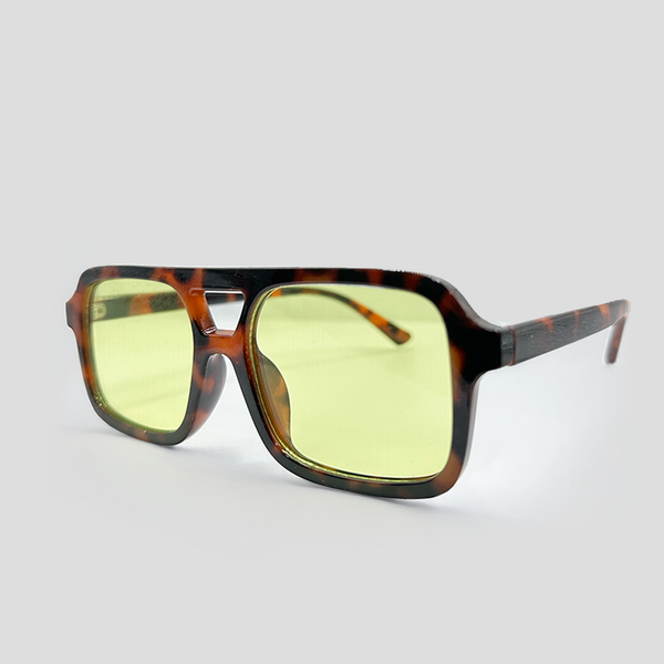 Gafas De Sol Francia Amarilla x Leopardo