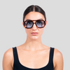 Gafas De Sol Santorini Leopardo x Negra