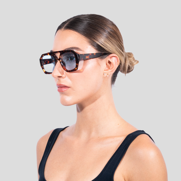 Gafas De Sol Santorini Leopardo x Negra