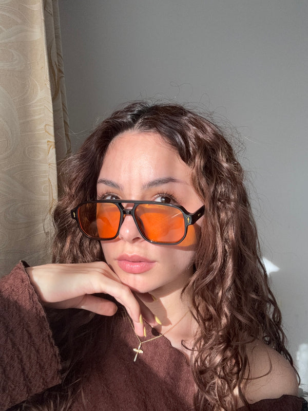 Gafas De Sol Marsella Negra x Naranja