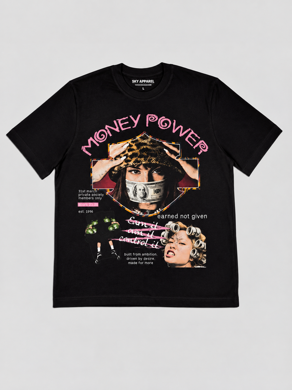 Camiseta Negra Money power