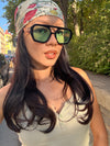 Gafas De Sol Santorini Negra x Verde