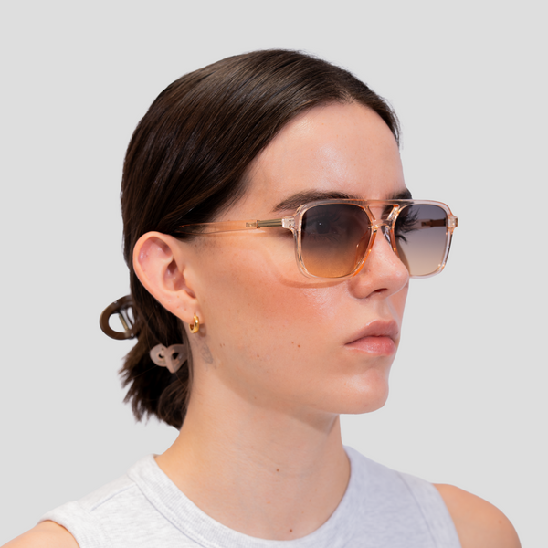 Gafas De Sol Alemania Palo de Rosa x lente Negra transparente