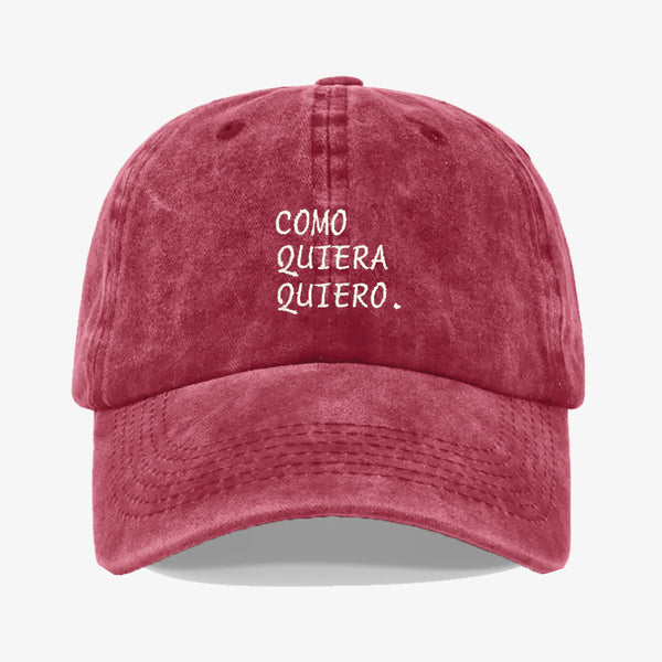 Gorra Prelavada Como Quiera Quiero