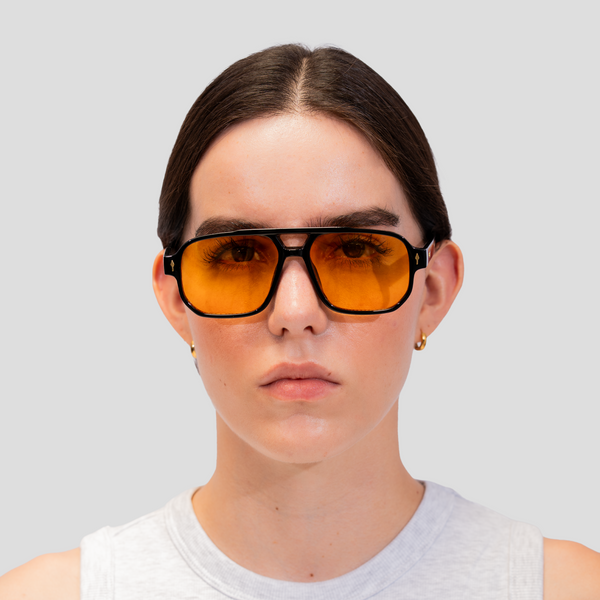 Gafas De Sol Marsella Negra x Naranja