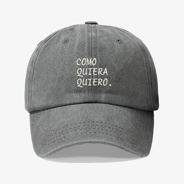 Gorra Prelavada Como Quiera Quiero