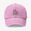 Gorra Prelavada Como Quiera Quiero