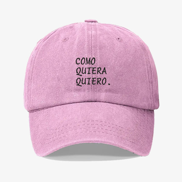 Gorra Prelavada Como Quiera Quiero