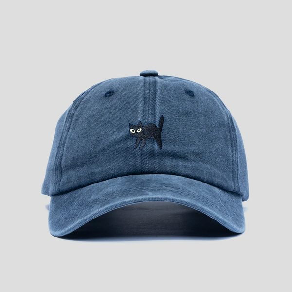 Gorra Prelavada Gato Negro