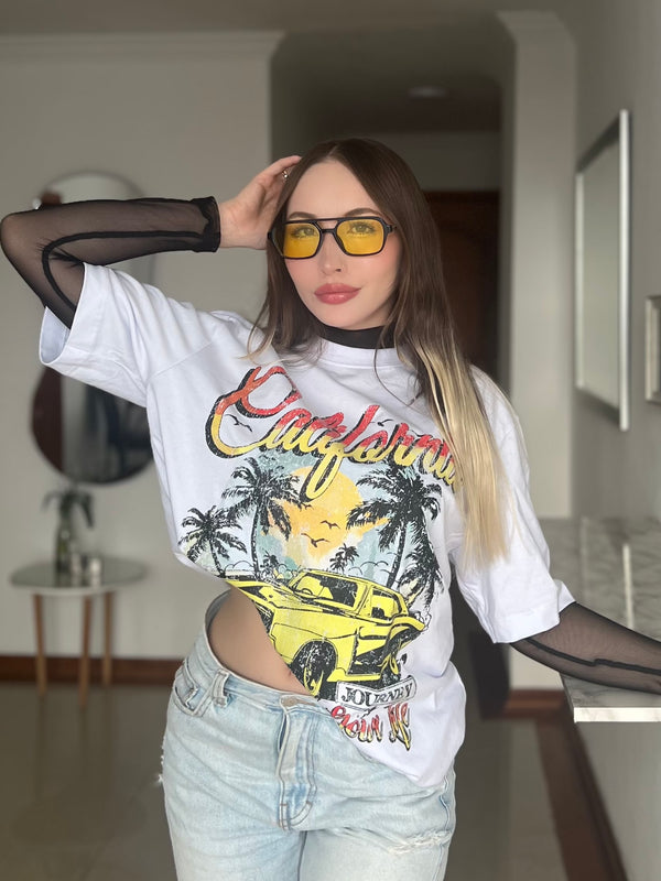 california (Estampado) T-Shirt (Blanca)