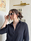 Gafas De Sol Dominican Negra x Plateado