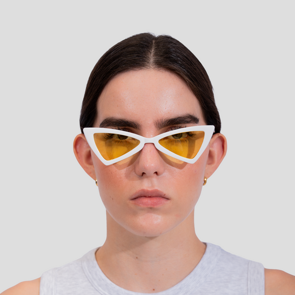 Gafas De Sol 80s STYLE BLANCO x AMARILLO