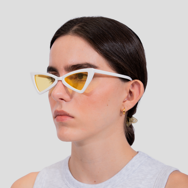 Gafas De Sol 80s STYLE BLANCO x AMARILLO