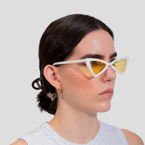 Gafas De Sol 80s STYLE BLANCO x AMARILLO
