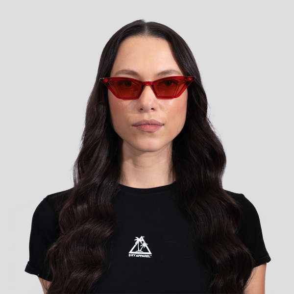 Gafas De Sol 90s LEMON ROJO TRANSPARENTE