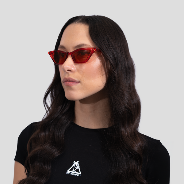 Gafas De Sol 90s LEMON ROJO TRANSPARENTE