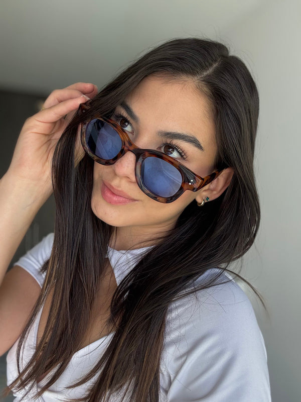 Gafas De Sol Lyon Leopardo x Azul