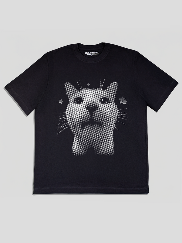 CAT HAPPY (Estampado) T-Shirt (Blanca)
