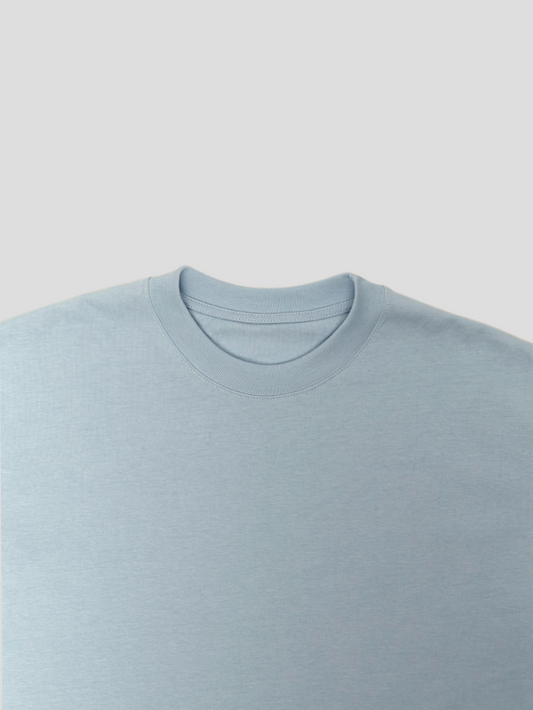 Essential Boxy Fit T-Shirt IRON (Azul)
