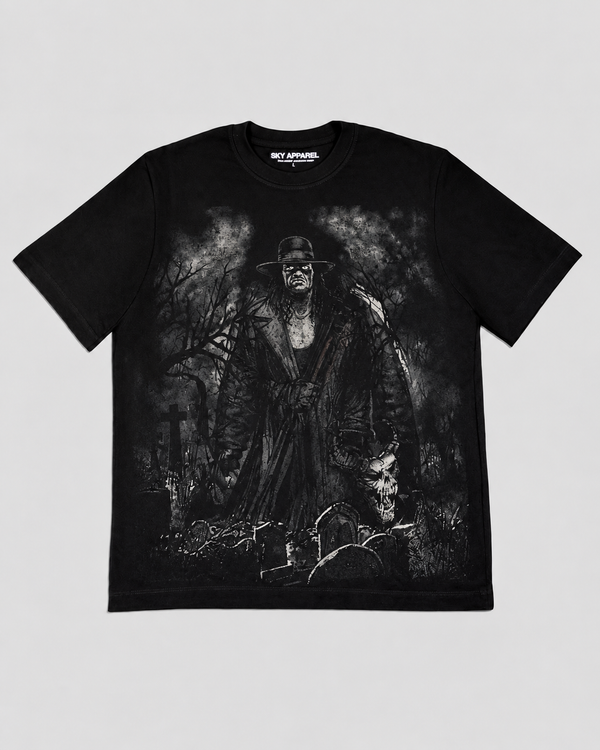 Camiseta Negra WWE The deadman - Cementerio Oscuro