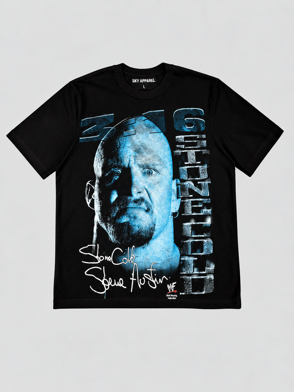 Camiseta Negra WWE Stone Cold Steve Austin 3:16