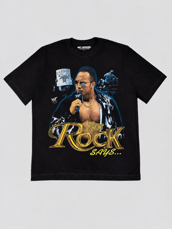 Camiseta Negra WWE The Rock
