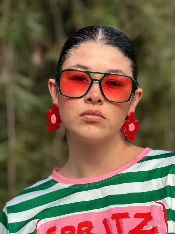 Gafas De Sol Alemania Verde x Rojo