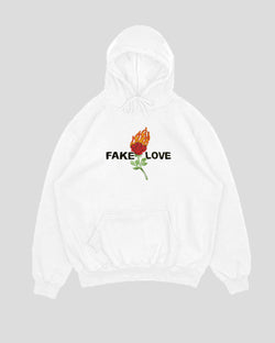 Fake Love  Hoodie - Blanco