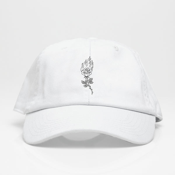 RosaFlame-Dad Hat , Blanca