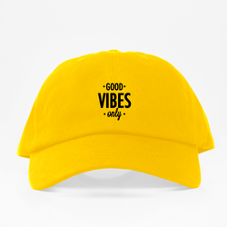 Good Vibes Only Dad Hat - Amarilla